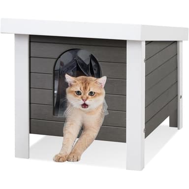 Psilvam24 "Poly Lumber Outdoor Weatherproof Cat House