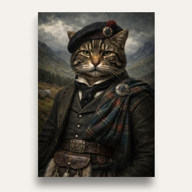 Scottish Gent - Custom Vintage Pet Portrait