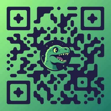 Dinosaur T-Rex QR Code Template | Bold Custom Design