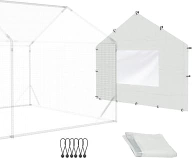 1 PCS Chicken Coop Back Wall Cover White