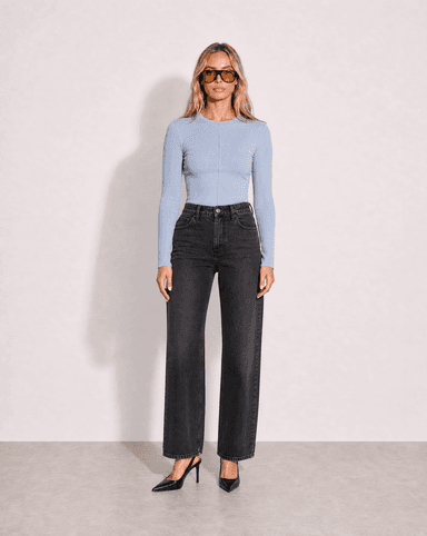 Nia LS Top - Dusty Blue