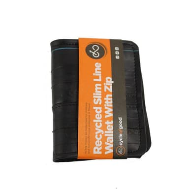 Upcycled Bicycle Inner Tube Slim Wallet with Coin Pocket-The Kutseka