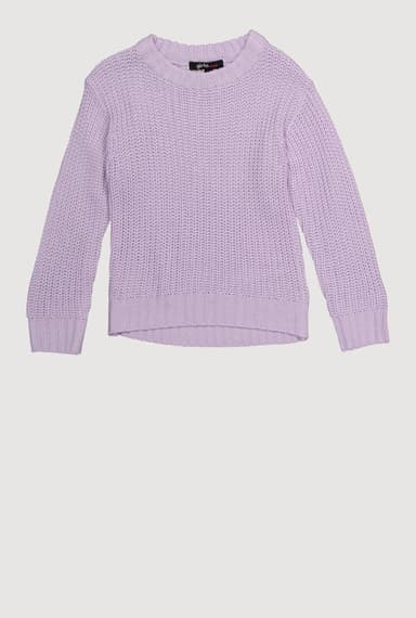 Toddler Girls Rib Knit Pullover Sweater