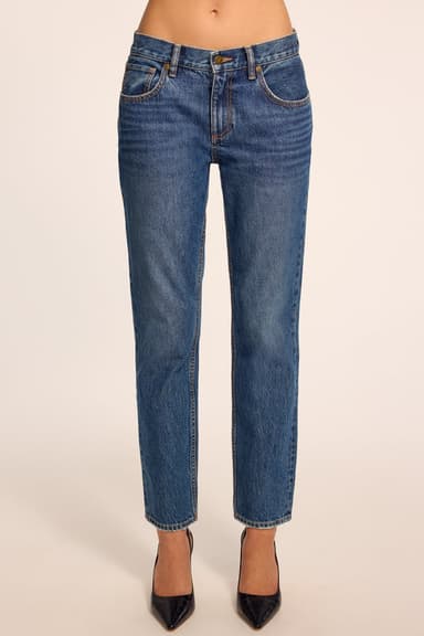 Milla Low-Rise Tapered Jean | MEDIUM WASH