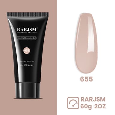 Flash Sale RARJSM Solid Nail Extension Gel 655 Nude Pink 60g 2OZ - 60% OFF Limited Time Sale