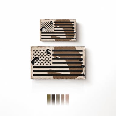 Chocolate Chip Camo IR American Flag Patch Set (35 Entries)