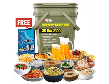 Limited Time Only! $60 Off Ready Project 30 Day Emergency Food Kit with Free First Aid Kit