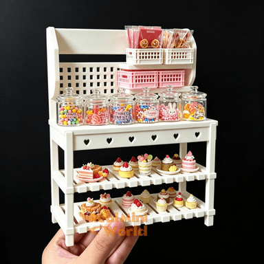 Miniature White Baking Cabinet