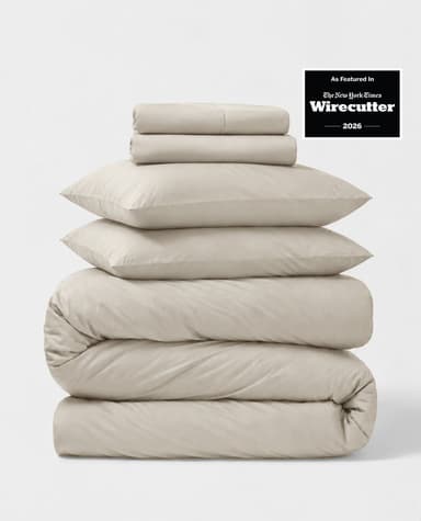 Percale 5-Piece Sheet & Duvet Cover Set