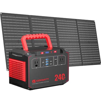 GENWATT G638 Portable Power Station + Solar Panel Combo