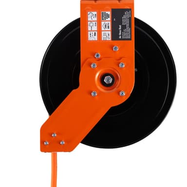 Retractable Air Hose Reel, 3 8 In X 50 Ft Hybrid Air Hose Max 300Psi, Air Compressor Hose Reel With 5 Ft Lead In, Ceiling Wall Mount Heavy Duty Single Arm Steel