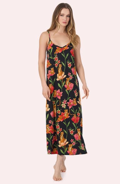 Avery Knit Chemise In Flora & Fierce
