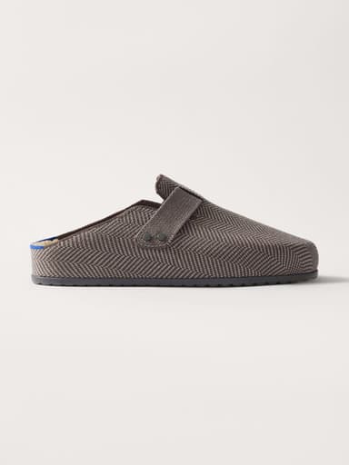 The Teddy Men's Clog - Ash Herringbone