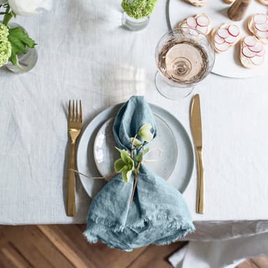 Raw Edge Smooth Linen Napkin