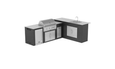 M7 L-Shape Refrigeration Island & Sink Bar