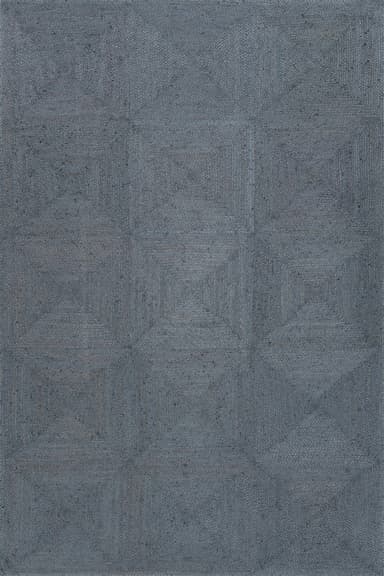 Juniper Jute Tiled Rug | Blue