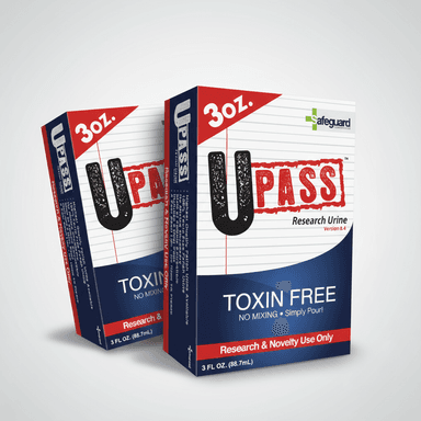Upass Fake Urine 2-Pack | Synthetic Pee Kits with Heating Pads