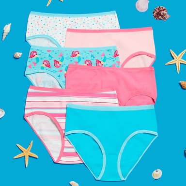 Girls Cotton Brief Underwear 6-Pack