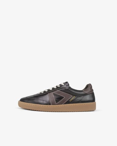 Hera Low Top Sneakers - Patent Chocolate Brown Leather