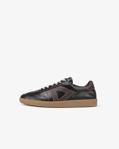 Hera Low Top Sneakers - Patent Chocolate Brown Leather