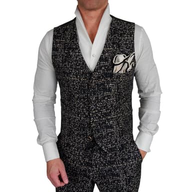 Onyx Oro Tweed Ciottoli Waistcoat