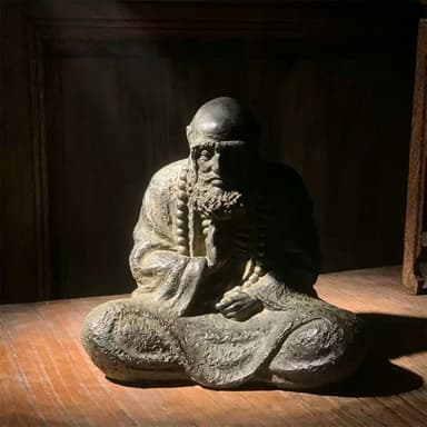 Bodhidharma Stone Statue – Handcrafted Zen Buddhist Sculpture