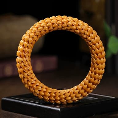 Hand Carved Monkey Head Walnut Lotus Mala Bracelet for Meditation