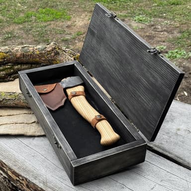 Small Carving Axe, 0.66 kg (1.46 lb) with Wooden Gift Box