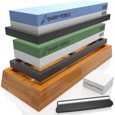 Sharp Pebble 1000/6000 and 3000/8000 Sharpening System- Sharpen & Hone Set