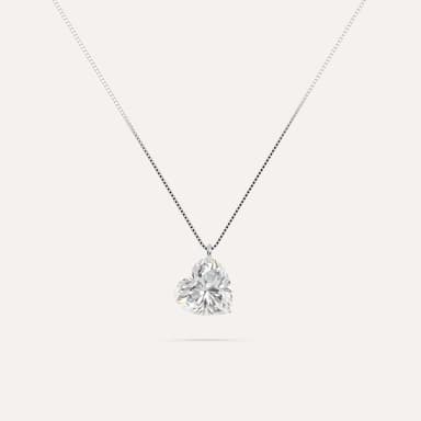 2 carat Floating Heart Diamond Necklace