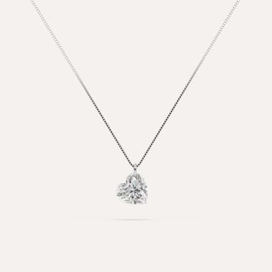 1 carat Floating Heart Diamond Necklace