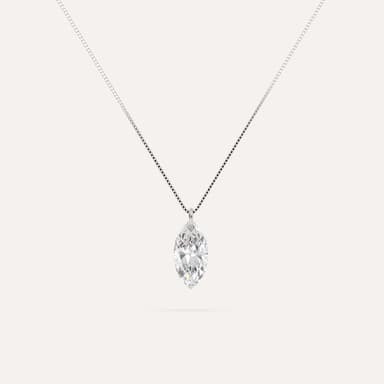 1 carat Floating Marquise Diamond Necklace