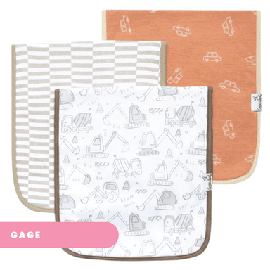 Copper Pearl Burp Cloths: Gage