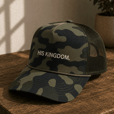 His Kingdom Trucker Cap - Camo