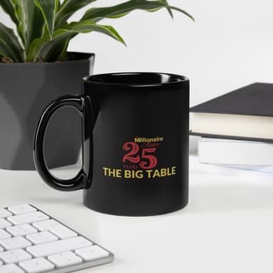 Black Glossy 25th Anniversary Mug