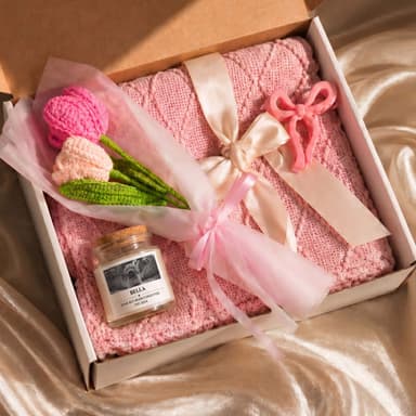Custom Pet Memorial Gift Box with Candle & Blanket
