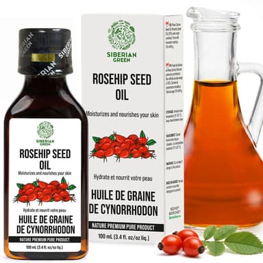 Siberian Green Wild Harvested Rosehip Seed Oil 100ml | Extra Virgin 100% Natural Skin and Wellness