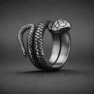 Gothic Ring - Coiled Snake