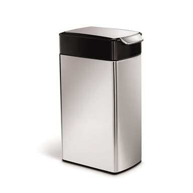 40L slim steel touch-bar can