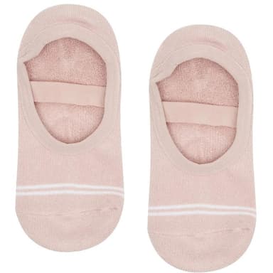 Ballet Grip Socks - Blush and Marle Gray Pinstripe (Barre / Pilates)