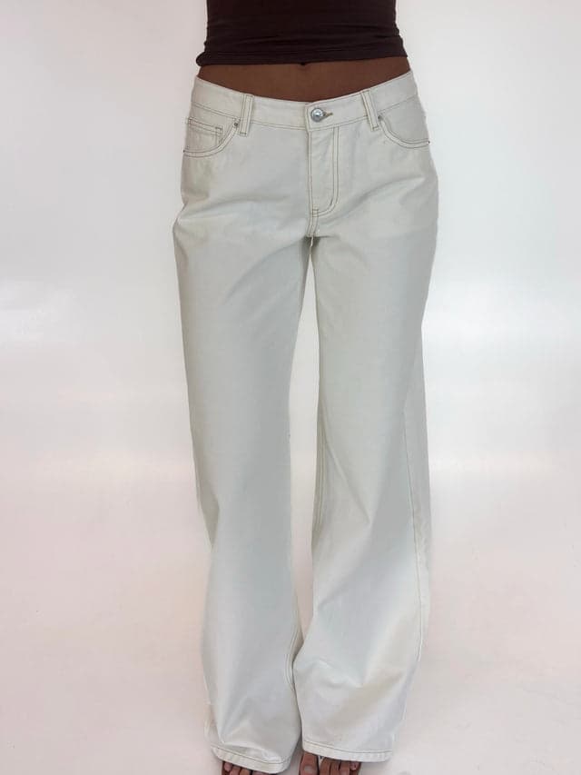 White Low-Mid Rise Jeans