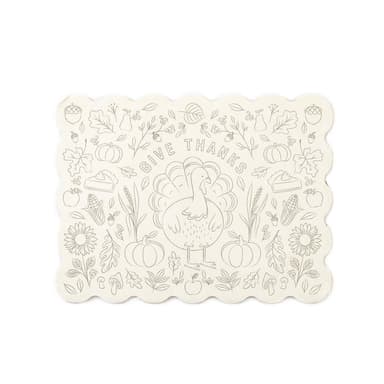 Thanksgiving Kid's Coloring Placemats