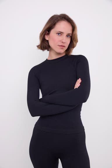 GSTAAD BLACK THERMAL BASE LAYER TOP