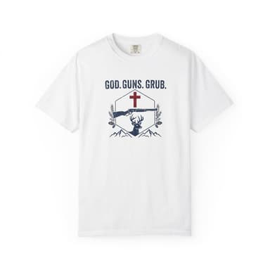 Snuff Cup Apparel | God. Guns. Grub. Graphic T-Shirt, Christian Hunting Tee