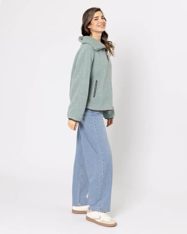 Snuggz Green Half Zip Borg Set