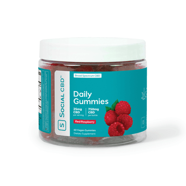 Daily CBD Gummies Red Raspberry - 60 Count