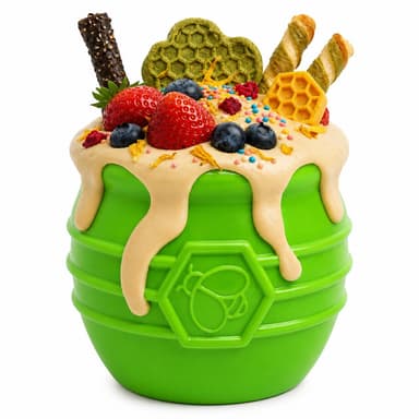 Honey Pot Dog eCup Treat Dispenser | Durable PUP-X Rubber Enrichment Toy | USA Made - Limited Edition Apple Green