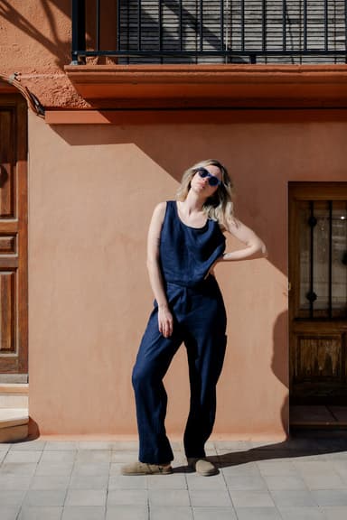 Sofa Killer dark blue linen trousers Lucia – Linen Trousers, Premium Loungewear