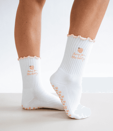 Here For The Booty Grip Socks