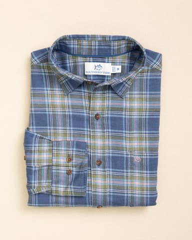 Ocean View Heather Brushed Twill Sport Shirt